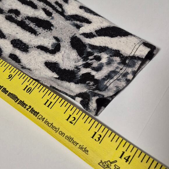 Vintage New York & Company Stretch Womens XS Black White Leopard V-Neck Dress - Picture 12 of 14